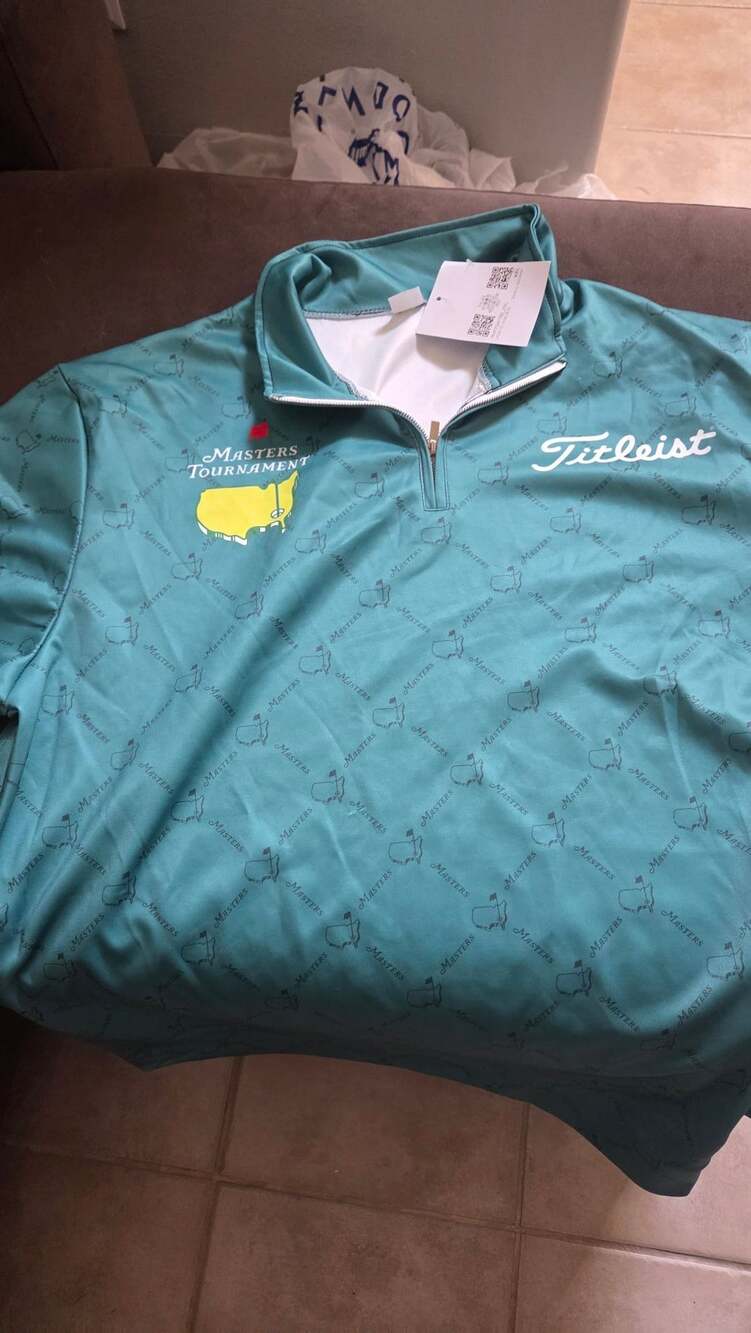 Masters Tournament All-Over Print 1/4 Zip Golf Pullover XXL